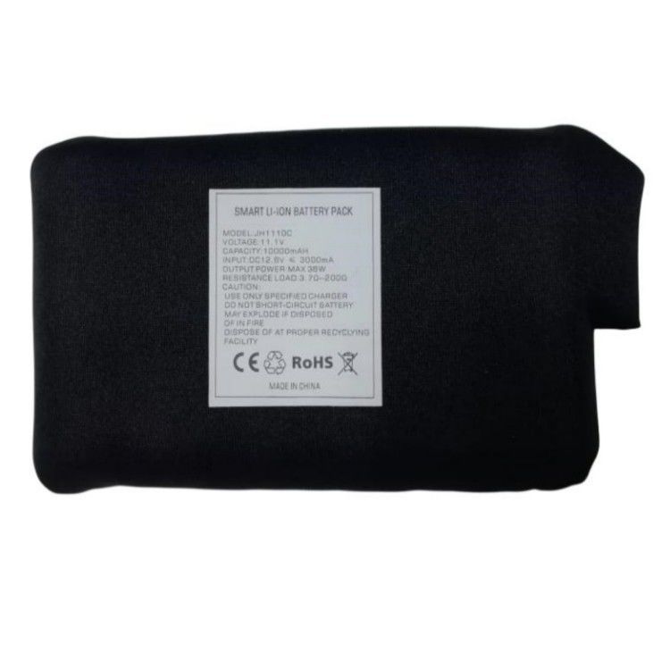 겨울에 가열 된 옷 배터리 7.4V 12V 10000mAh DC 충전 헤드 검은 색
