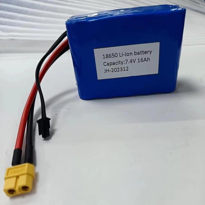 사용자 지정 배터리 팩 7.4V 16Ah 2S5P 18650 셀 3200mAh BMS 25A MX3.0 충전 플러그와 함께