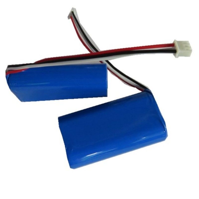 7.4V 2600mAh 18650 셀 배터리 팩 3 리드 및 3 핀 접촉