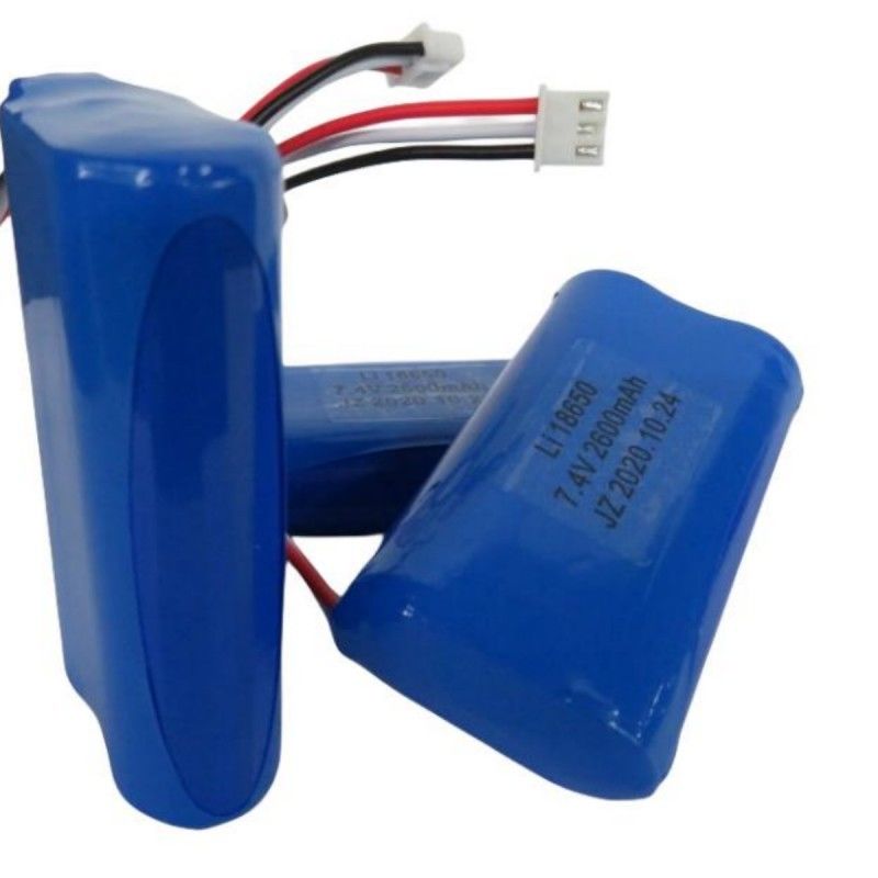 7.4V 2600mAh 18650 셀 배터리 팩 3 리드 및 3 핀 접촉