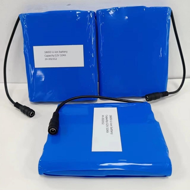평면 배터리 팩 12V 10Ah 18650 리?? 배터리 3s4p DC 여성 플러그로 PVC 난방 패드
