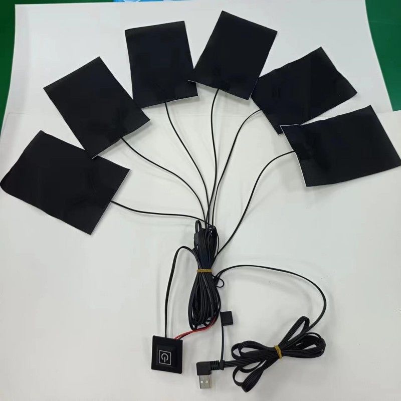 6in1 옷 가열 패드 10x15cm 케이블 길이 1M 최대 온도 50도