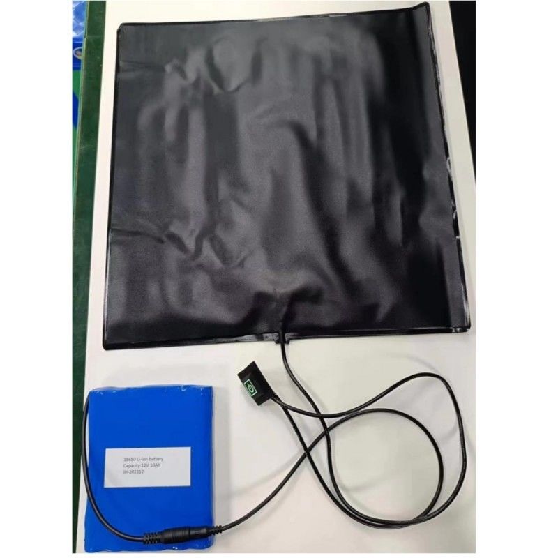 주문 12V 10Ah 배터리 난방 패드 PVC 패드 세트 피자 배달 가방 35x35cm