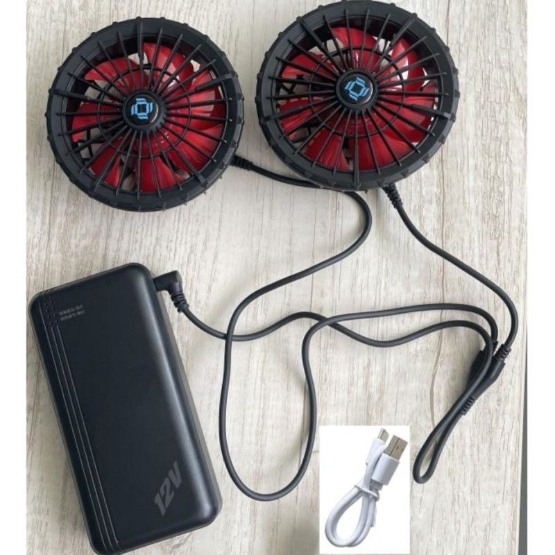 에어컨 재킷 냉각 팬 배터리 12v 20000mAh 고속 10H 작업 시간