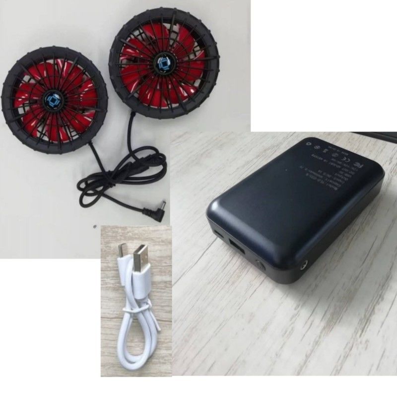 워크웨어 재킷 냉각 팬 배터리 세트 12V 10000mAh 중국 브러시리스 모터
