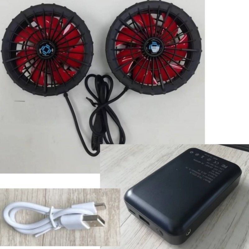 워크웨어 재킷 냉각 팬 배터리 세트 12V 10000mAh 중국 브러시리스 모터