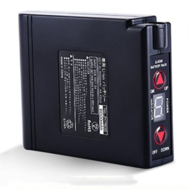 KC 7.4V 5200mAh 가열 된 옷 배터리 팬 재킷 배터리 ON / OFF 스위치 UP 및 다운 온도 제어