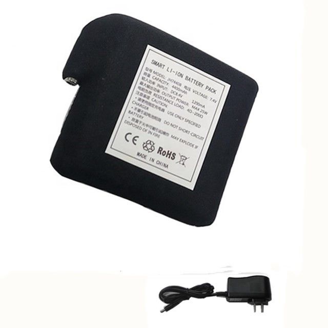 검은색 천으로 싸인 배터리 7.4V 4400mAh 5200mAh 6400mAh 7000mAh 배터리 가열 웨스트
