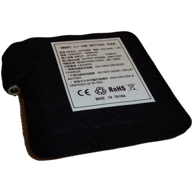 검은색 천으로 싸인 배터리 7.4V 4400mAh 5200mAh 6400mAh 7000mAh 배터리 가열 웨스트