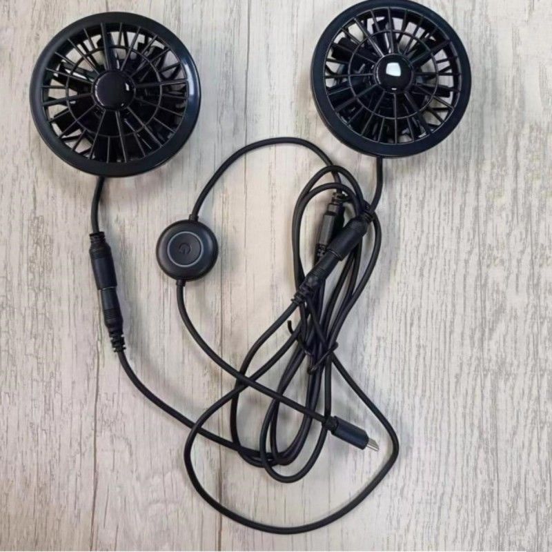 바지 팬 2pcs 작은 냉각 팬 5V C형 플러그와 함께