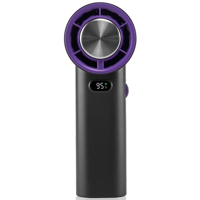 스텝리스 속도 조절 얼음 냉각 팬 13000 RPM 블레이드리스 휴대용 핸드 홀드 팬 3600mAh