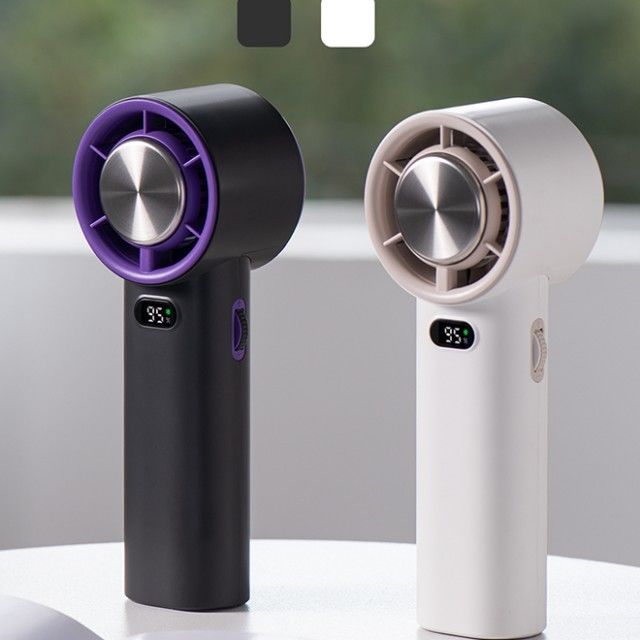 스텝리스 속도 조절 얼음 냉각 팬 13000 RPM 블레이드리스 휴대용 핸드 홀드 팬 3600mAh
