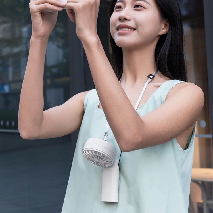LED 디지털 디스플레이 배터리 작동 휴대용 팬 헝그 목 팬 전기 팬 여행용 휴대용 접기