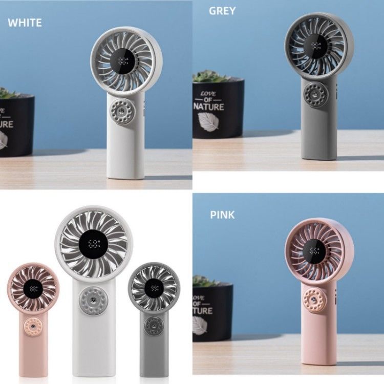 LED 디지털 디스플레이 배터리 작동 휴대용 팬 헝그 목 팬 전기 팬 여행용 휴대용 접기