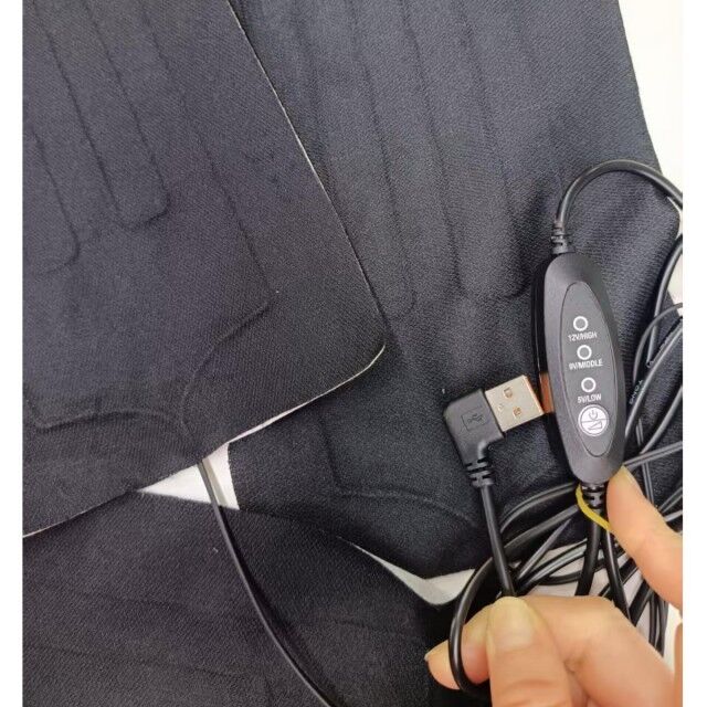 맞춤형 난방 패드 30X15cm 3 패드 한 12V 천 난방 USB 스위치 컨트롤러로 난방 의자